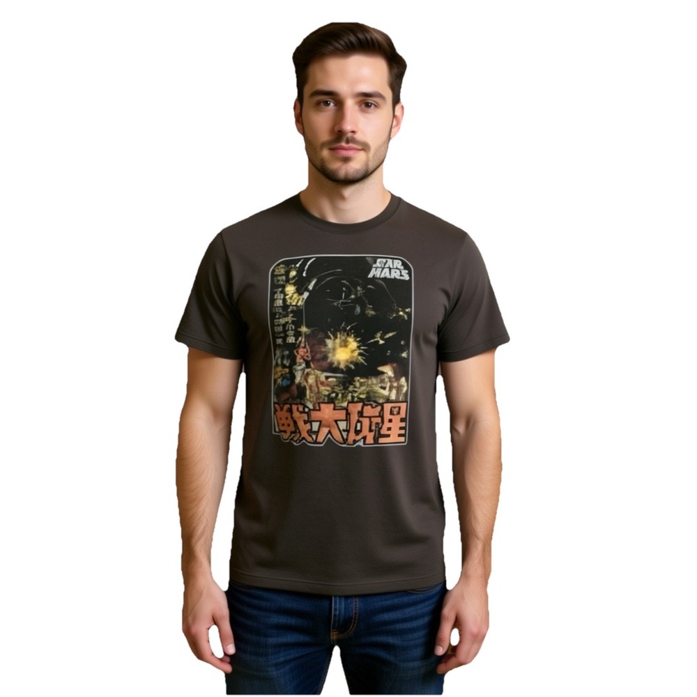 Junk Food Star Wars T Shirt Mens L Brown Excellent Vintage Rare Japanese Poster